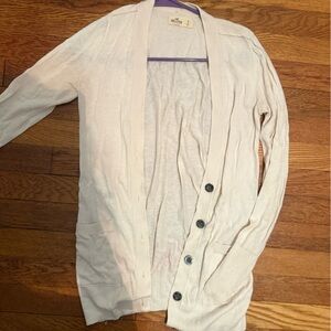Hollister Off-White Knit Cardigan